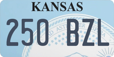 KS license plate 250BZL