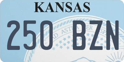 KS license plate 250BZN