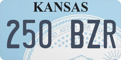 KS license plate 250BZR