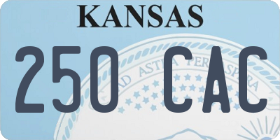 KS license plate 250CAC