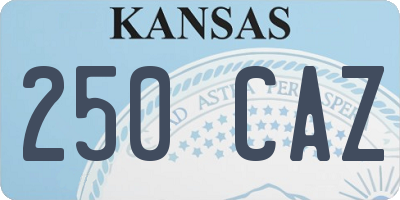 KS license plate 250CAZ