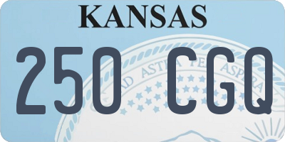 KS license plate 250CGQ