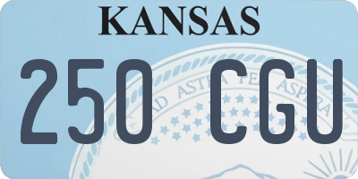 KS license plate 250CGU
