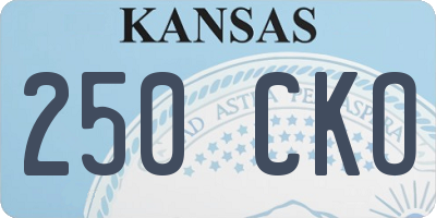 KS license plate 250CKO