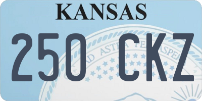 KS license plate 250CKZ