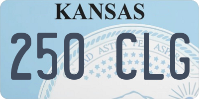KS license plate 250CLG