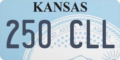 KS license plate 250CLL