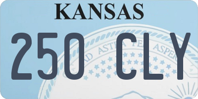 KS license plate 250CLY