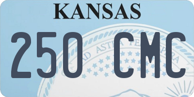 KS license plate 250CMC