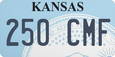 KS license plate 250CMF