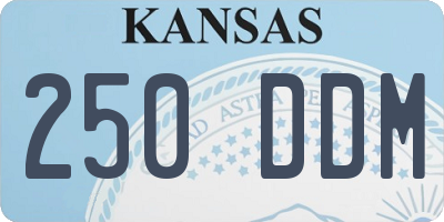 KS license plate 250DDM