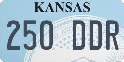 KS license plate 250DDR