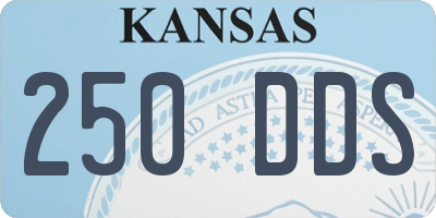 KS license plate 250DDS