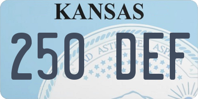 KS license plate 250DEF