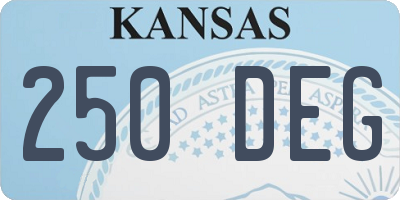KS license plate 250DEG