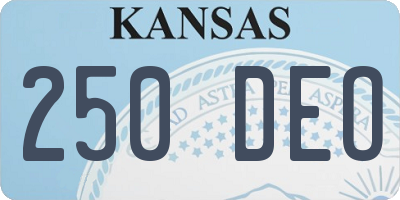KS license plate 250DEO