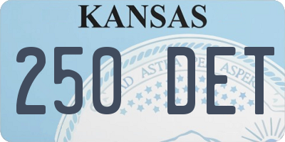 KS license plate 250DET
