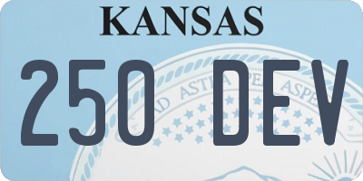 KS license plate 250DEV