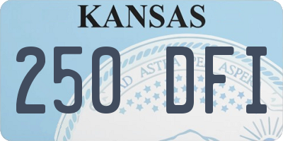 KS license plate 250DFI