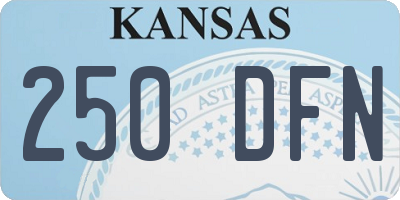 KS license plate 250DFN