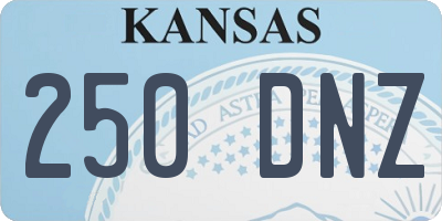 KS license plate 250DNZ
