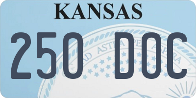 KS license plate 250DOC