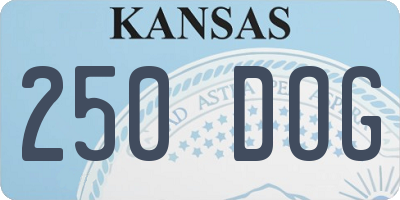 KS license plate 250DOG