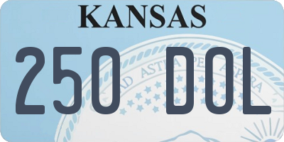 KS license plate 250DOL