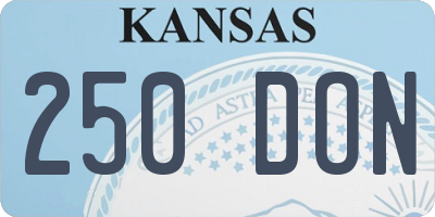 KS license plate 250DON