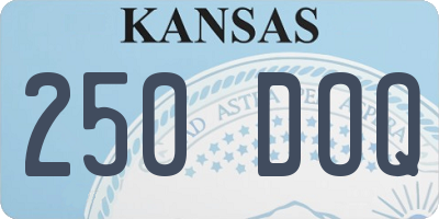 KS license plate 250DOQ