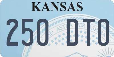 KS license plate 250DTO