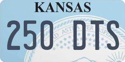 KS license plate 250DTS