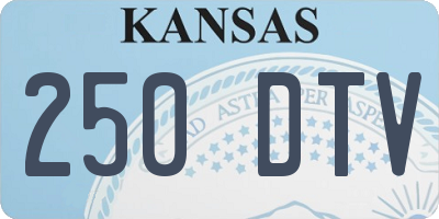 KS license plate 250DTV