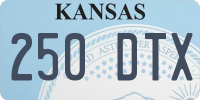 KS license plate 250DTX