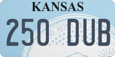 KS license plate 250DUB