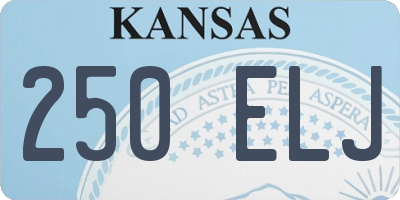 KS license plate 250ELJ