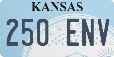 KS license plate 250ENV