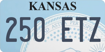 KS license plate 250ETZ