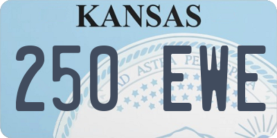 KS license plate 250EWE