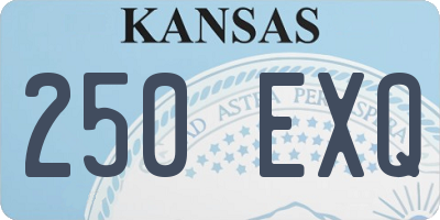 KS license plate 250EXQ