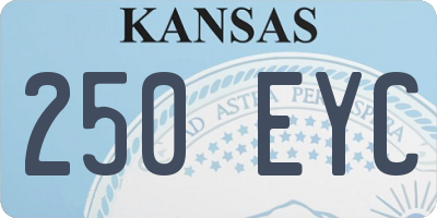 KS license plate 250EYC