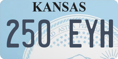 KS license plate 250EYH