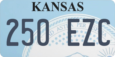 KS license plate 250EZC