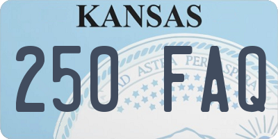 KS license plate 250FAQ
