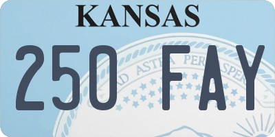KS license plate 250FAY