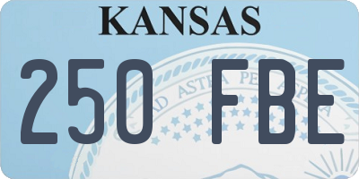 KS license plate 250FBE