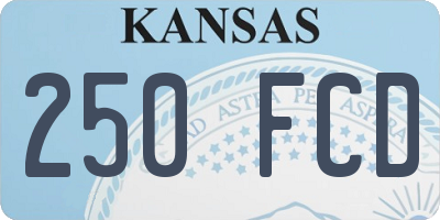 KS license plate 250FCD