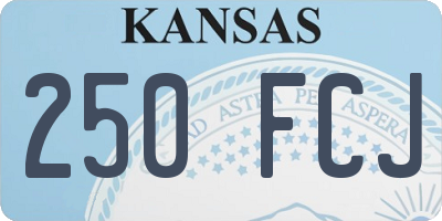 KS license plate 250FCJ