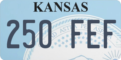 KS license plate 250FEF