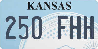 KS license plate 250FHH